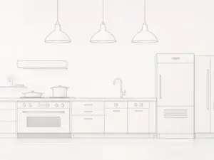 Illustration einer Küchenzeile